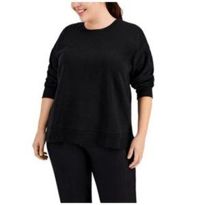 New ID IDEOLOGY Plus Size Solid Crewneck Sweatshirt